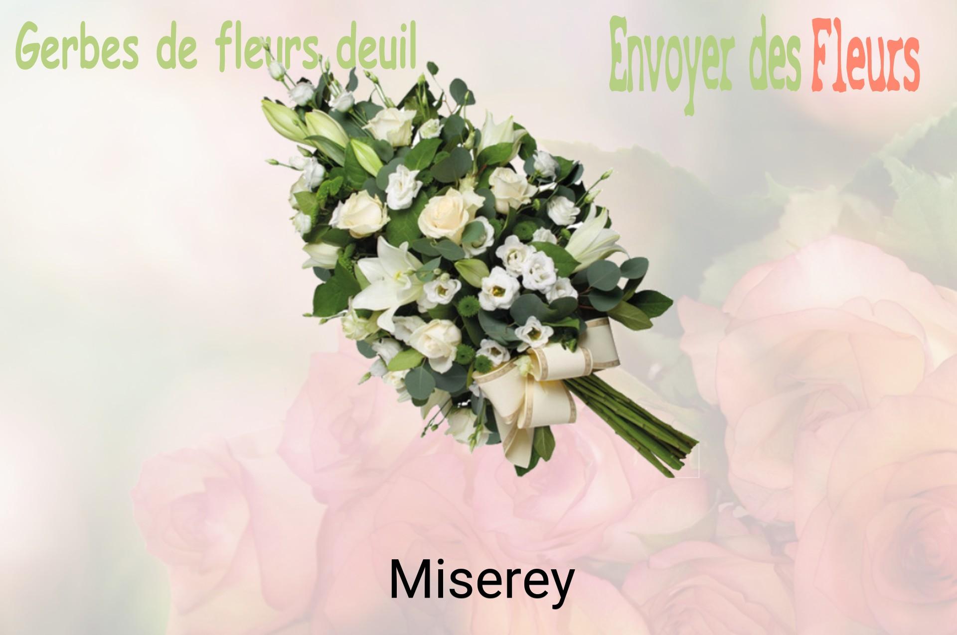 Gerbe de fleurs de deuil livrée à Miserey